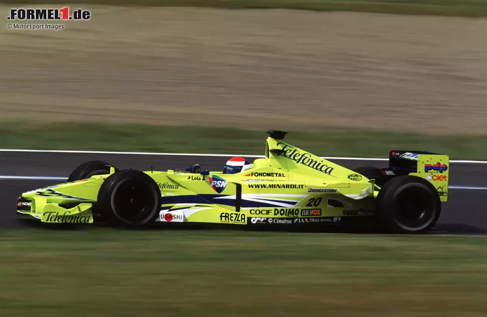 #20: Marc Gene (Minardi): Zwei achte Plätze sind das Höchste der Gefühle für den Spanier in seinem zweiten Minardi-Jahr. Wenigstens den Teamkollegen lässt er hinter sich, dazu beide Prost-Fahrer. Foto zur News: #20: Marc Gene (Minardi): Zwei achte Plätze sind das Höchste der Gefühle für den Spanier in seinem zweiten Minardi-Jahr. Wenigstens den Teamkollegen lässt er hinter sich, dazu beide Prost-Fahrer.