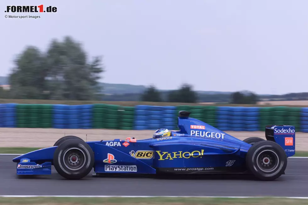 #15: Nick Heidfeld (Prost): Der Formel-1-Debütant aus Deutschland kommt ebenfalls nicht in die Punkte, wird aber Achter in Monaco und WM-20., immerhin. Mehr ist mit dem Prost des Jahrgangs 2000 nicht möglich für Heidfeld. Foto zur News: #15: Nick Heidfeld (Prost): Der Formel-1-Debütant aus Deutschland kommt ebenfalls nicht in die Punkte, wird aber Achter in Monaco und WM-20., immerhin. Mehr ist mit dem Prost des Jahrgangs 2000 nicht möglich für Heidfeld.