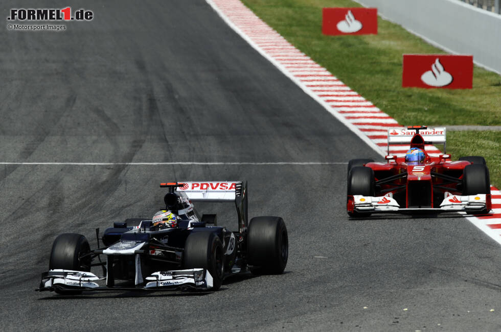 Foto zur News: 2012: Ein weiteres Formel-1-Traditionsteam wartet noch länger auf den erlösenden nächsten Sieg: Williams. Zuletzt trägt sich im Sommer 2012 Pastor Maldonado in die Siegerliste ein - ein echter Überraschungserfolg!