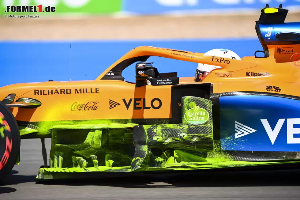 Foto zur News: McLaren MCL35: Windabweiser mit Flow-Viz