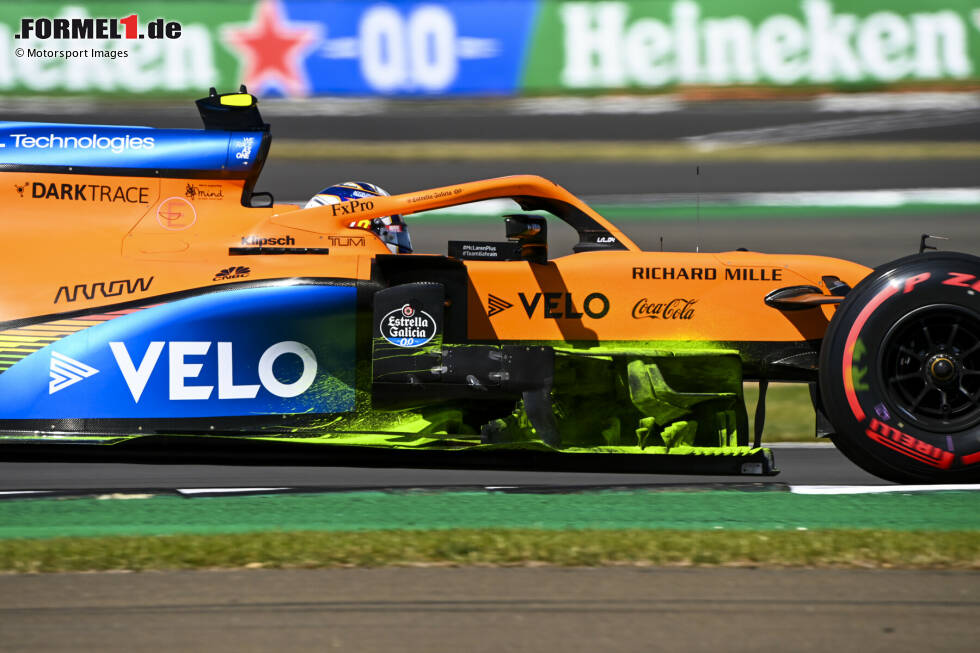 Foto zur News: McLaren MCL35: Windabweiser mit Flow-Vis-Farbe