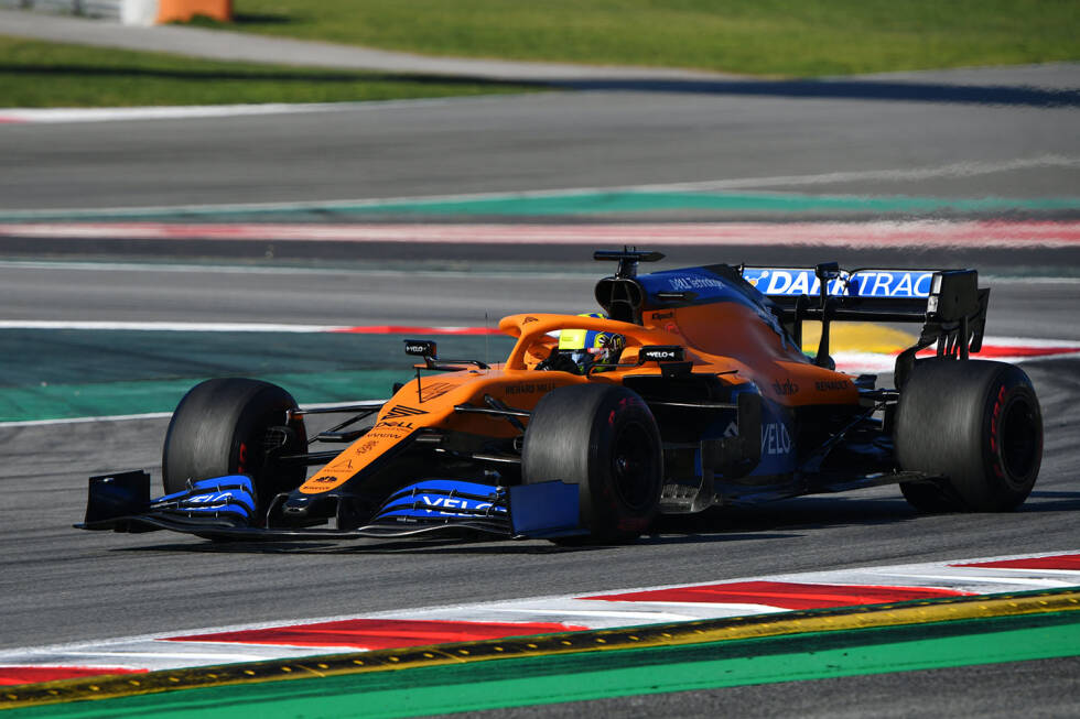 Foto zur News: McLaren probierte es auch ohne T-Flügel, um einen Direktvergleich der Aerodynamik zu erhalten.