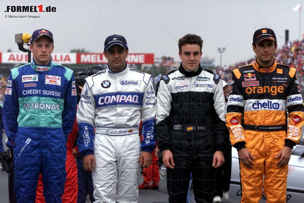 Drei Superstars und wer? So könnte man böse formuliert zu dem Bild sagen. Während einige Fahrer der Formel 1 ihren Stempel aufgedrückt haben, weiß man bei anderen gar nicht mehr, dass sie überhaupt in der Formel 1 waren. Enrique Bernoldi bleibt wegen Monaco 2001 in Erinnerung, bei anderen muss man vielleicht etwas länger überlegen. Drei Superstars und wer? So könnte man böse formuliert zu dem Bild sagen. Während einige Fahrer der Formel 1 ihren Stempel aufgedrückt haben, weiß man bei anderen gar nicht mehr, dass sie überhaupt in der Formel 1 waren. Enrique Bernoldi bleibt wegen Monaco 2001 in Erinnerung, bei anderen muss man vielleicht etwas länger überlegen.
