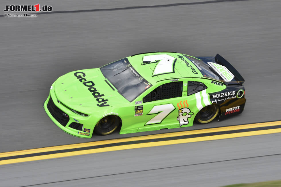 Foto zur News: Chevrolet Camaro (2018): Viele Jahre lang war Danica Patrick in der IndyCar-Serie und anschließend im NASCAR-Cup mit dem grünen Design von Sponsor GoDaddy unterwegs. Ihr größter Erfolg mit diesen Farben war die Pole-Position für das Daytona 500 im Jahr 2013.