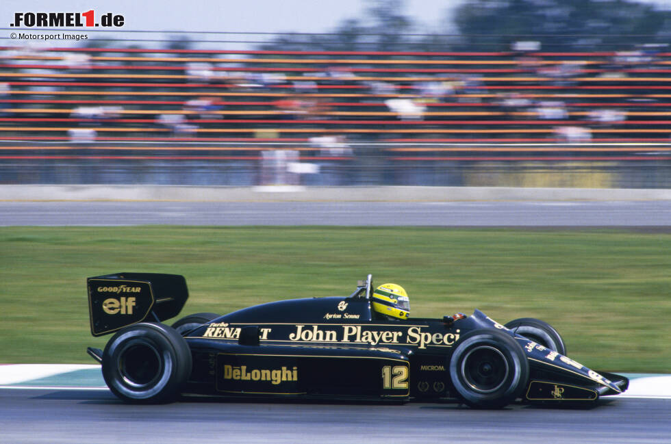 Foto zur News: Mit John Player Special hat Lotus ab den 1970ern und bis einschließlich 1986 einen Sponsor, der die Hauptfarbe der Fahrzeuge dominiert - mit Schwarz. Dann aber ...