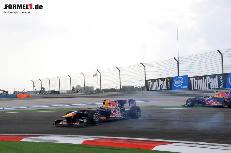 Foto zur News: Bei einem Überholversuch seitens Vettel kommt es in Kurve 12 zum Kontakt.