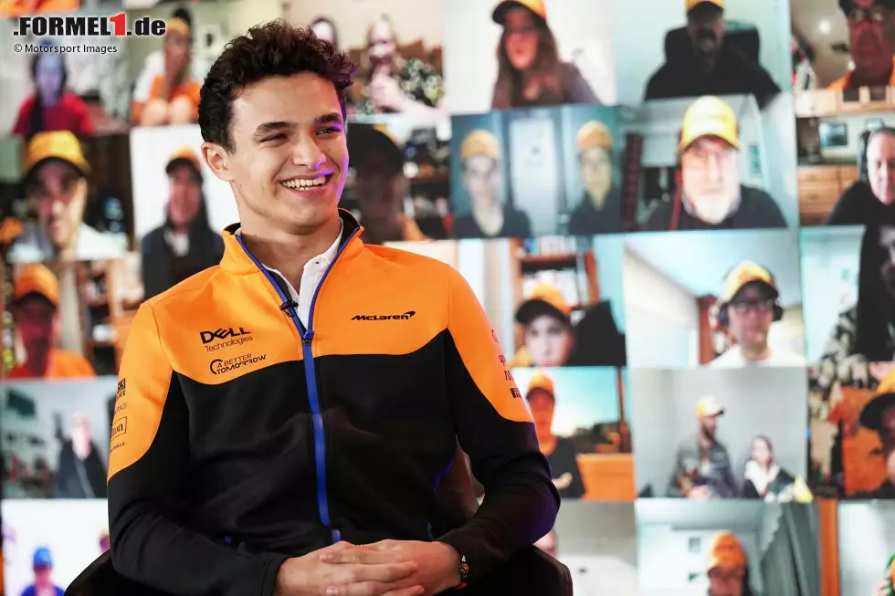 Foto zur News: #4: Lando Norris ist zwar großer Valentino-Rossi-Fan, wollte die 46 des &quot;Doktors&quot; aber nicht kopieren. Daher hat er sich seine eigene Zahl gesucht. &quot;Ich habe die Ziffer genommen, die perfekt in mein Logo passt.&quot; Geschichte steckt aber keine dahinter, nur der Hashtag &quot;#L4ando&quot;.