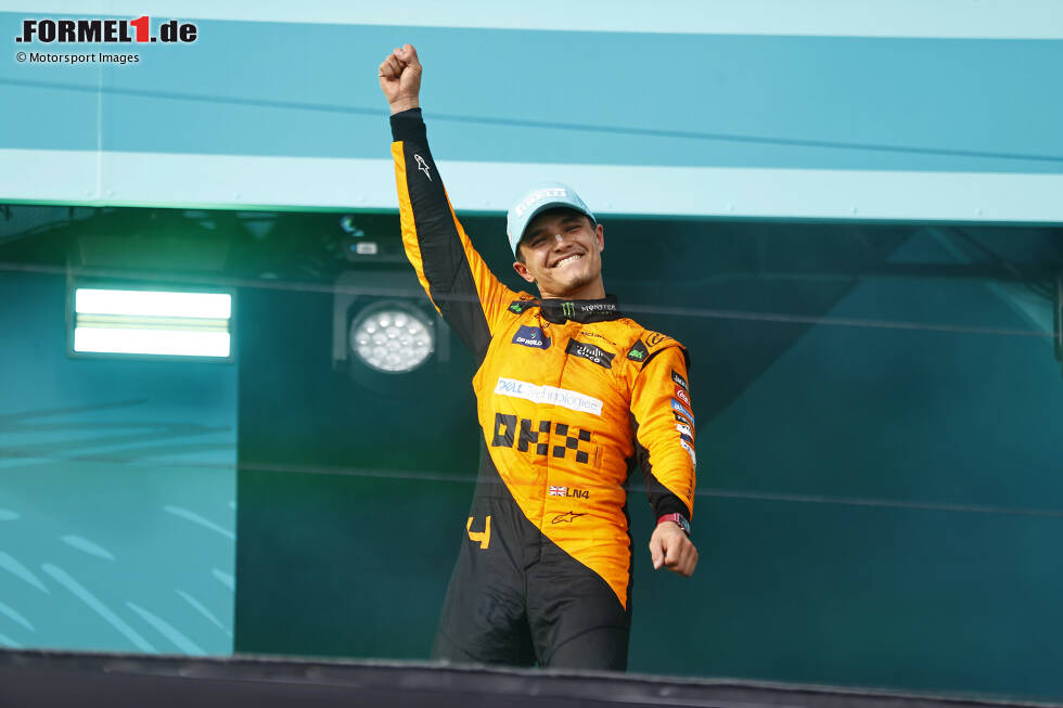Foto zur News: 1. Lando Norris (McLaren) beim Großen Preis von Miami 2024