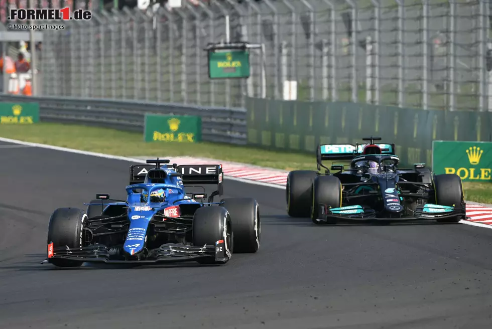 Fernando Alonso (1): Er hatte entscheidenden Anteil am Rennsieg von Alpine, weil er Hamilton über Runden beschäftigte. Herausragendes Verteidigen gegen den Formel-1-Rekordsieger, klasse Zweikampf-Verhalten! Seine Fahrt war die vielleicht beste Leistung in diesem Rennen. Glatte Eins! Foto zur News: Fernando Alonso (1): Er hatte entscheidenden Anteil am Rennsieg von Alpine, weil er Hamilton über Runden beschäftigte. Herausragendes Verteidigen gegen den Formel-1-Rekordsieger, klasse Zweikampf-Verhalten! Seine Fahrt war die vielleicht beste Leistung in diesem Rennen. Glatte Eins!