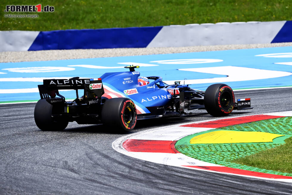 Foto zur News: Esteban Ocon (4): Auch der Franzose stand in der Steiermark klar im Schatten seines Teamkollegen. Während Fernando Alonso in Q3 einzog, blieb Ocon bereits nach dem ersten Abschnitt hängen. Auch im Rennen mit Platz 14 komplett farblos. Seit der Vertragsverlängerung läuft es nicht mehr.