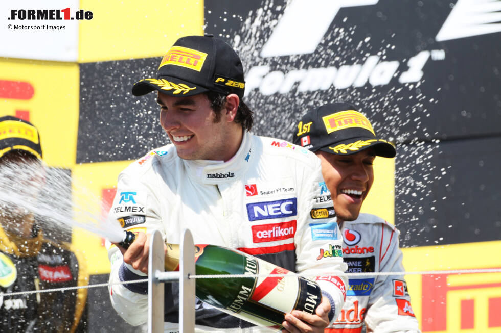 Foto zur News: 2. Podium: Großer Preis von Kanada 2012 für Sauber - 3. Platz hinter Lewis Hamilton (1./McLaren) und Romain Grosjean (2./Lotus)