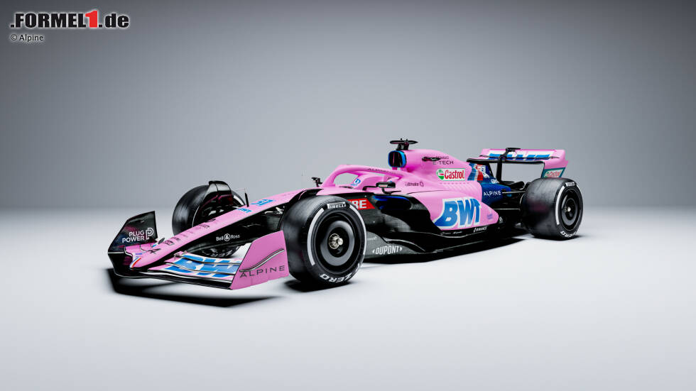... Rosa und Blau an! Das eigentliche Farbdesign wird praktisch umgedreht (nicht ganz, aber nahezu). Damit kommt der neue Titelpartner des Teams zu Saisonbeginn noch besser zur Geltung, ehe das eigentliche Blau von Alpine wieder in den Vordergrund rückt. ... Rosa und Blau an! Das eigentliche Farbdesign wird praktisch umgedreht (nicht ganz, aber nahezu). Damit kommt der neue Titelpartner des Teams zu Saisonbeginn noch besser zur Geltung, ehe das eigentliche Blau von Alpine wieder in den Vordergrund rückt.