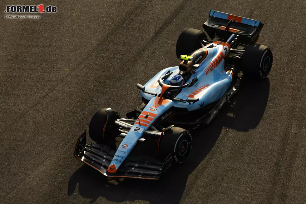 Foto zur News: Zwei Jahre später ist Gulf Sponsor bei Williams, was dazu führt, dass der FW45 beim Singapur-Grand-Prix 2023 ebenfalls mit einer Sonderlackierung an den Start geht.