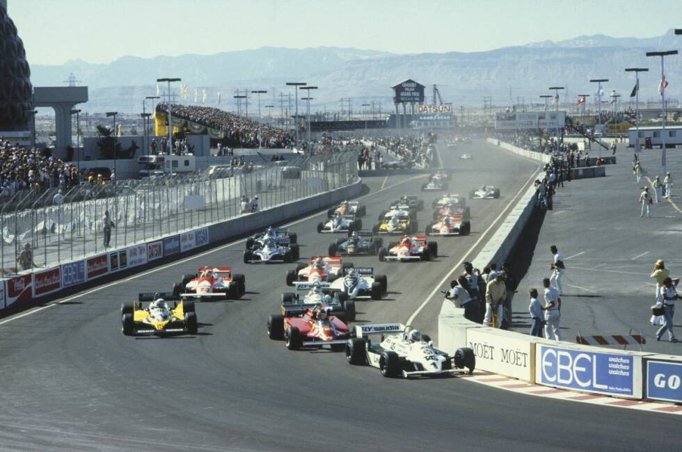 Foto zur News: Caesars Palace Grand Prix Circuit (USA): Die Strecke, auf der die Formel 1 Anfang der 1980er-Jahre zweimal fährt, befindet sich auf dem Parkplatz des gleichnamigen Casinos. Damit ist eigentlich schon alles gesagt. Gilt wegen der öden Streckenführung zurecht als eine der schlimmsten Formel-1-Strecken aller Zeiten.