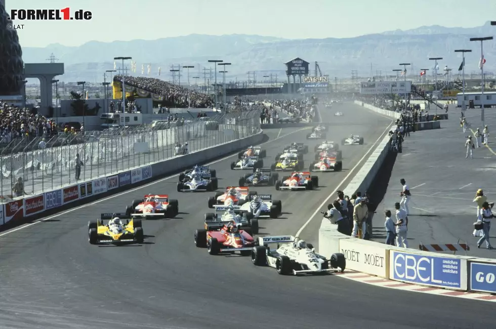 Foto zur News: Caesars Palace Grand Prix Circuit (USA): Die Strecke, auf der die Formel 1 Anfang der 1980er-Jahre zweimal fährt, befindet sich auf dem Parkplatz des gleichnamigen Casinos. Damit ist eigentlich schon alles gesagt. Gilt wegen der öden Streckenführung zurecht als eine der schlimmsten Formel-1-Strecken aller Zeiten.