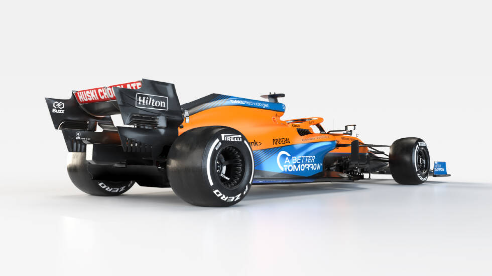 Foto zur News: Apropos: Den Mercedes-Stern sucht man auf dem McLaren MCL35M vergebens. Der Grund: McLaren ist ein reines Kundenteam. Das Branding des Formel-1-Autos mit dem Mercedes-Logo ist nicht Teil des Deals und findet deshalb auch nicht statt.