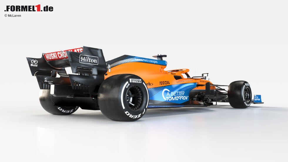 Foto zur News: Apropos: Den Mercedes-Stern sucht man auf dem McLaren MCL35M vergebens. Der Grund: McLaren ist ein reines Kundenteam. Das Branding des Formel-1-Autos mit dem Mercedes-Logo ist nicht Teil des Deals und findet deshalb auch nicht statt.