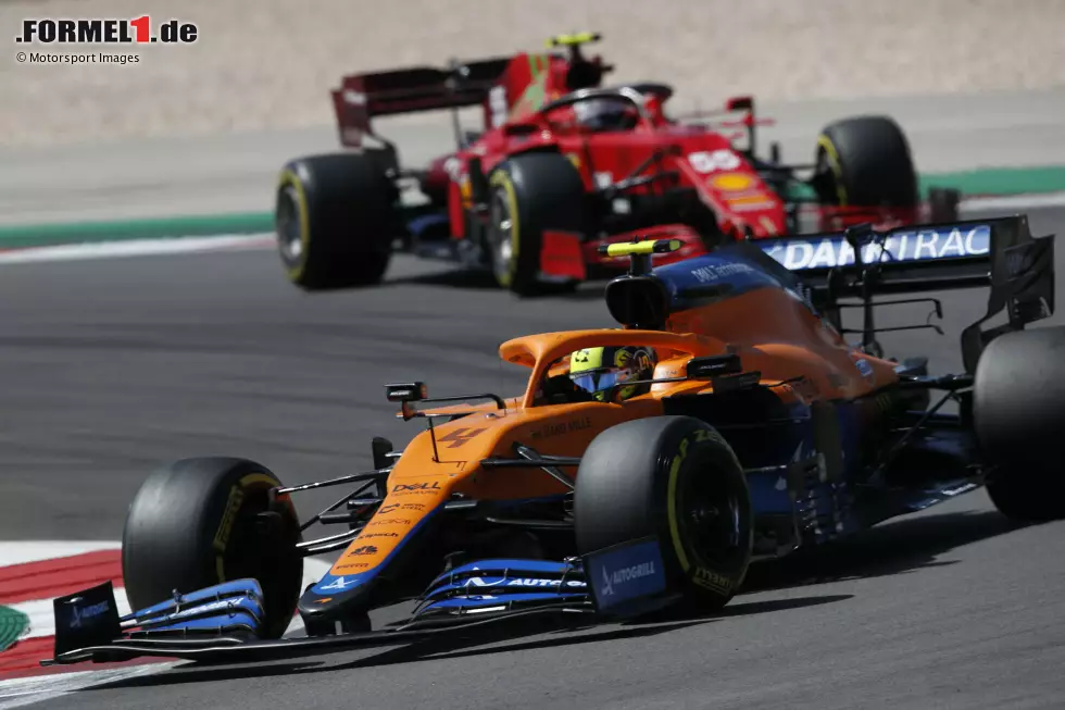 Lando Norris (1): Wie auch schon in Imola sichert er sich die einzige 1 - wenn auch mit leichten Abzügen. Im Qualifying landete er "nur" auf P7, da wäre vielleicht etwas mehr gegangen. Im Rennen dann aber wieder gewohnt stark und sogar einige Zeit vor Perez im Red Bull. Am Ende als Fünfter "Best of the Rest" und wieder Bester bei uns! Foto zur News: Lando Norris (1): Wie auch schon in Imola sichert er sich die einzige 1 - wenn auch mit leichten Abzügen. Im Qualifying landete er "nur" auf P7, da wäre vielleicht etwas mehr gegangen. Im Rennen dann aber wieder gewohnt stark und sogar einige Zeit vor Perez im Red Bull. Am Ende als Fünfter "Best of the Rest" und wieder Bester bei uns!