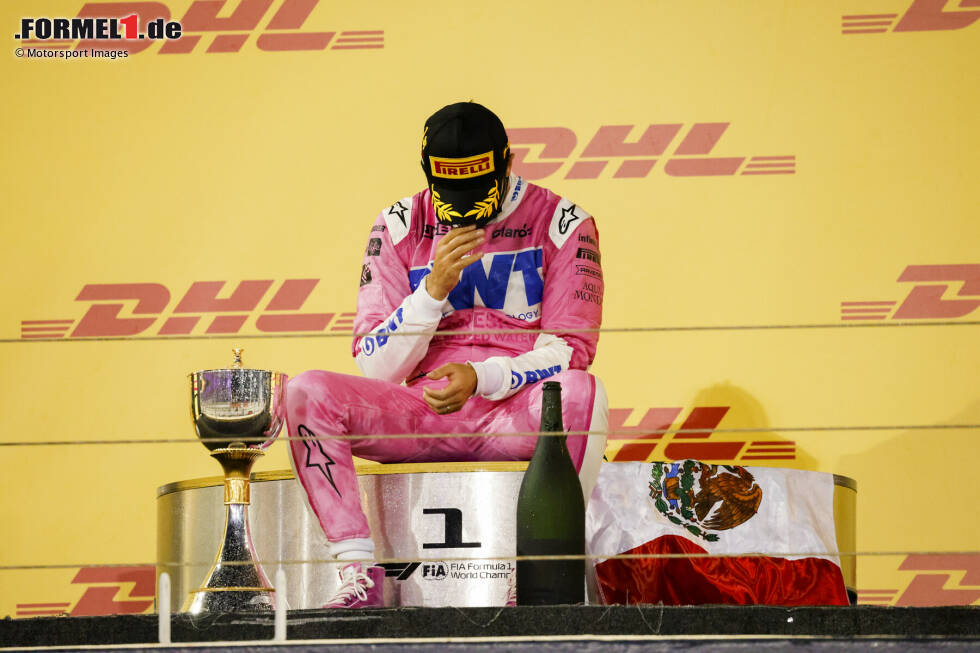 Foto zur News: Rennen bis zum ersten Sieg (Sergio Perez - 190): Diese Bestmarke wurde sogar mehr als deutlich übertroffen. Bislang musste kein Fahrer länger auf einen Formel-1-Sieg warten als Mark Webber. Beim Australier waren es damals 130 Starts. Da legte Perez bis zu seinem Sieg in Bahrain noch einmal satte 60 drauf!