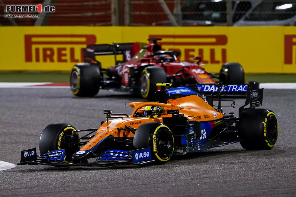 Lando Norris (2): Fehlerfreies Rennen und mit P4 das bestmögliche Ergebnis herausgeholt. Unter normalen Bedingungen ist der McLaren zu langsam, um mit Mercedes und Red Bull zu kämpfen. Einen Abzug gibt es allerdings für das verlorene Qualifyingduell gegen Ricciardo. Das kostet die Bestnote. Foto zur News: Lando Norris (2): Fehlerfreies Rennen und mit P4 das bestmögliche Ergebnis herausgeholt. Unter normalen Bedingungen ist der McLaren zu langsam, um mit Mercedes und Red Bull zu kämpfen. Einen Abzug gibt es allerdings für das verlorene Qualifyingduell gegen Ricciardo. Das kostet die Bestnote.