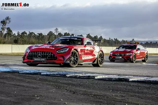 Foto zur News: Mercedes schickt in der Formel 1 2022 zwei neue Streckenfahrzeuge ins Rennen. Es handelt sich dabei um den Mercedes-AMG GT Black Series (Safety-Car) und den Mercedes-AMG GT 63 S 4MATIC+ (Medical-Car).