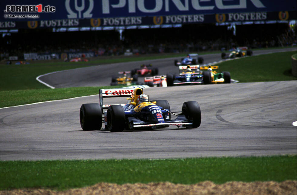 Foto zur News: 30 Jahre danach: 1992 gewann Nigel Mansell sein Heimrennen in Silverstone. Er wurde im gleichen Jahr zum einzigen Mal Formel-1-Weltmeister.