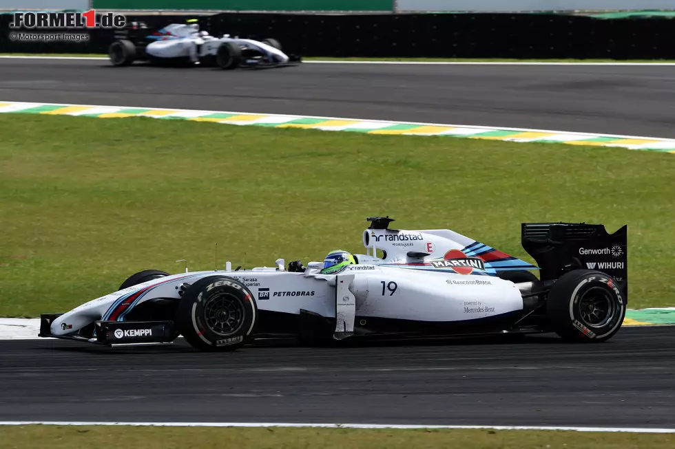 Bei seinem Martini-Design ab 2014 orientiert sich Williams bewusst an klassischen Lackierungen der Motorsport-Vergangenheit und blüht ein vorerst letztes Mal auf, auch dank der starken Mercedes-Antriebe. Eine weitaus kürzere Geschichte ... Foto zur News: Bei seinem Martini-Design ab 2014 orientiert sich Williams bewusst an klassischen Lackierungen der Motorsport-Vergangenheit und blüht ein vorerst letztes Mal auf, auch dank der starken Mercedes-Antriebe. Eine weitaus kürzere Geschichte ...