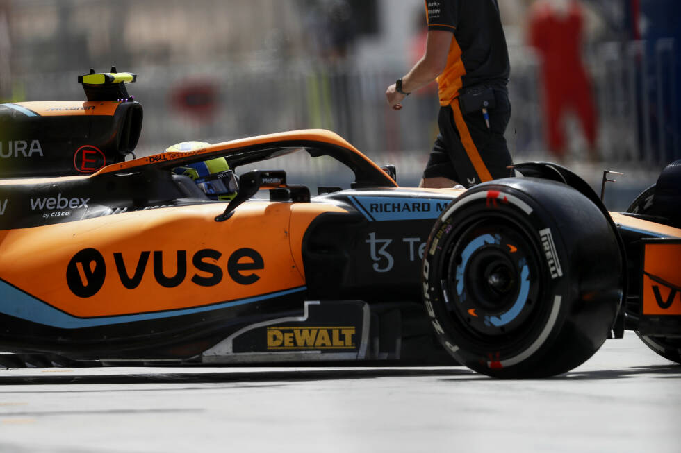 Foto zur News: Bei McLaren sitzt zum dritten Mal in Folge nur Lando Norris im Auto. Grund: Daniel Ricciardo hat einen positiven Coronatest. Und: Der MCL36 leidet weiter unter Bremsproblemen, weshalb ...