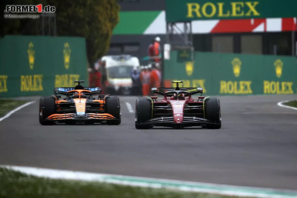 ... legt Carlos Sainz im zweiten Ferrari hin: von P10 auf P4. Er ist damit wieder ein Kandidat auf den Sieg im Grand Prix am Sonntag ab 15 Uhr. Foto zur News: ... legt Carlos Sainz im zweiten Ferrari hin: von P10 auf P4. Er ist damit wieder ein Kandidat auf den Sieg im Grand Prix am Sonntag ab 15 Uhr.