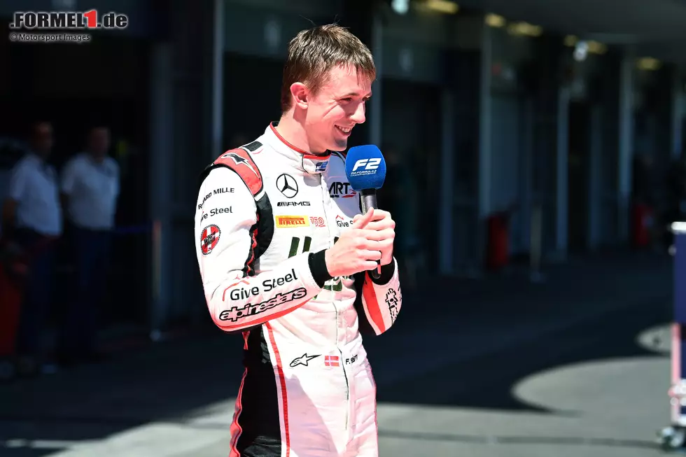 Aussichtsreichster Kandidat bei Mercedes ist Frederik Vesti, der in Abu Dhabi Formel-1-Luft schnuppern durfte. Der Däne wurde in seinem ersten Formel-2-Jahr Neunter und wechselt 2023 von ART zu Prema. Foto zur News: Aussichtsreichster Kandidat bei Mercedes ist Frederik Vesti, der in Abu Dhabi Formel-1-Luft schnuppern durfte. Der Däne wurde in seinem ersten Formel-2-Jahr Neunter und wechselt 2023 von ART zu Prema.