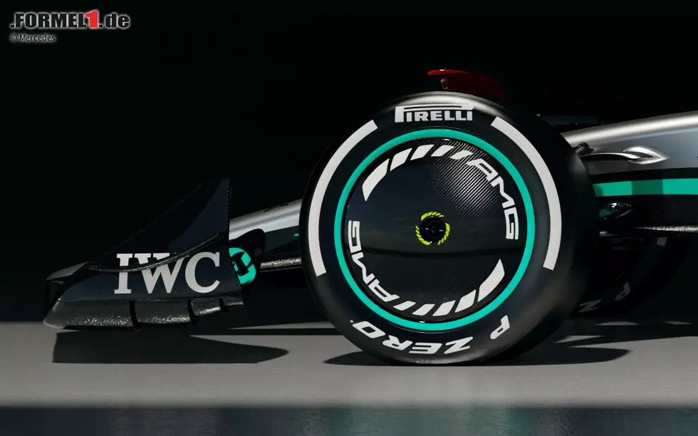 ... bei den Felgenabdeckungen hat Mercedes ebenfalls unterschiedliche Versionen vorgestellt, wieder erst das Rendering ... Foto zur News: ... bei den Felgenabdeckungen hat Mercedes ebenfalls unterschiedliche Versionen vorgestellt, wieder erst das Rendering ...