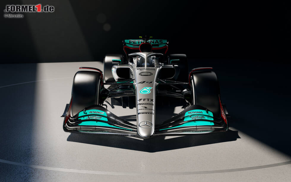 Foto zur News: Der neue Mercedes W13 von Lewis Hamilton und George Russell für die Formel-1-Saison 2022 ist da. Und hier sind die ersten Bilder ...