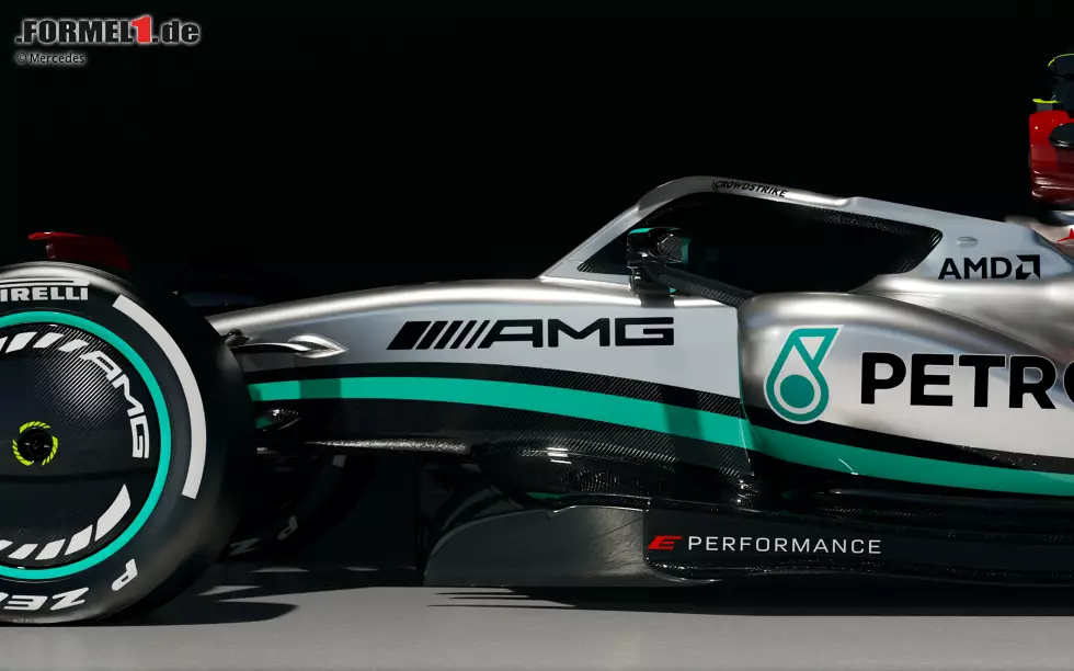 ... in der Seitenansicht verrät das Team nicht viel über sein aerodynamisches Konzept. Einzig ... Foto zur News: ... in der Seitenansicht verrät das Team nicht viel über sein aerodynamisches Konzept. Einzig ...