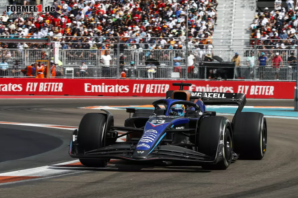 Foto zur News: ... die große Überraschung ist Alexander Albon im Williams, der zum zweiten Mal dieses Jahr in die Punkteränge vorstößt. Die späten Zwischenfälle macht er sich zunutze und staubt P9 ab, weil ...