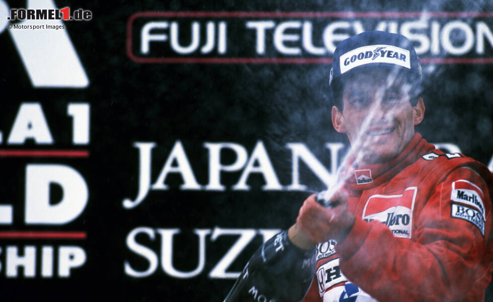#8: Ayrton Senna gewinnt für McLaren in seinem ersten WM-Jahr 1988 exakt 8 von 16 Rennen, also 50 Prozent aller ausgetragenen Grands Prix in diesem Jahr. #8: Ayrton Senna gewinnt für McLaren in seinem ersten WM-Jahr 1988 exakt 8 von 16 Rennen, also 50 Prozent aller ausgetragenen Grands Prix in diesem Jahr.