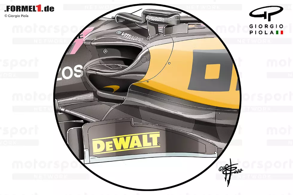Beim Großen Preis von Singapur kam ein weiteres Seitenkasten-Update, das sich erneut am Red Bull-Schema orientierte. Das von Red Bull verwendete vollständig offene Design wurde nicht verwendet, aber das neue Design ging eindeutig mehr in diese Richtung. Foto zur News: Beim Großen Preis von Singapur kam ein weiteres Seitenkasten-Update, das sich erneut am Red Bull-Schema orientierte. Das von Red Bull verwendete vollständig offene Design wurde nicht verwendet, aber das neue Design ging eindeutig mehr in diese Richtung.