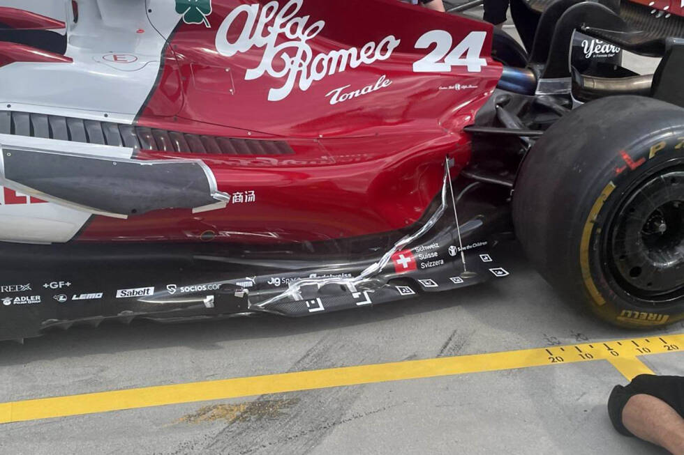 Foto zur News: Alfa Romeo C42: Sensoren auf dem Unterboden