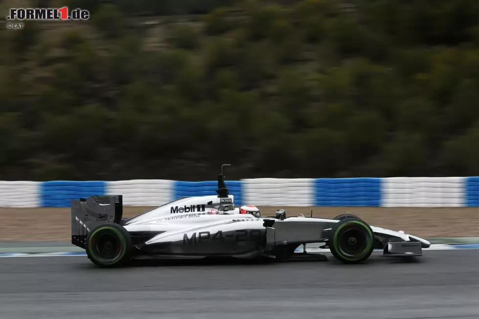 Testsieger 2014: Kevin Magnussen (McLaren) - Der Januar-Test in Jerez läutete eine neue Ära ein. Das Reglement war mit den Turbomotoren komplett umgeworfen worden und die Testfahrten mit zahlreichen Defekten eine kuriose Angelegenheit. McLaren präsentierte sich in Bestform mit Rookie Kevin Magnussen vor Williams' Felipe Massa (+0,424). Foto zur News: Testsieger 2014: Kevin Magnussen (McLaren) - Der Januar-Test in Jerez läutete eine neue Ära ein. Das Reglement war mit den Turbomotoren komplett umgeworfen worden und die Testfahrten mit zahlreichen Defekten eine kuriose Angelegenheit. McLaren präsentierte sich in Bestform mit Rookie Kevin Magnussen vor Williams' Felipe Massa (+0,424).
