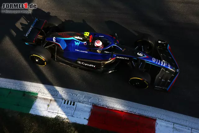 Foto zur News: Nicholas Latifi (5): Langsam tut er einem fast schon leid. Erst fährt ihm Albon das ganze Jahr um die Ohren, jetzt auch noch Rookie de Vries. Das Monza-Rennen war wohl der finale Beweis dafür, dass seine Zeit in der Formel 1 am Ende des Jahres abgelaufen ist ...