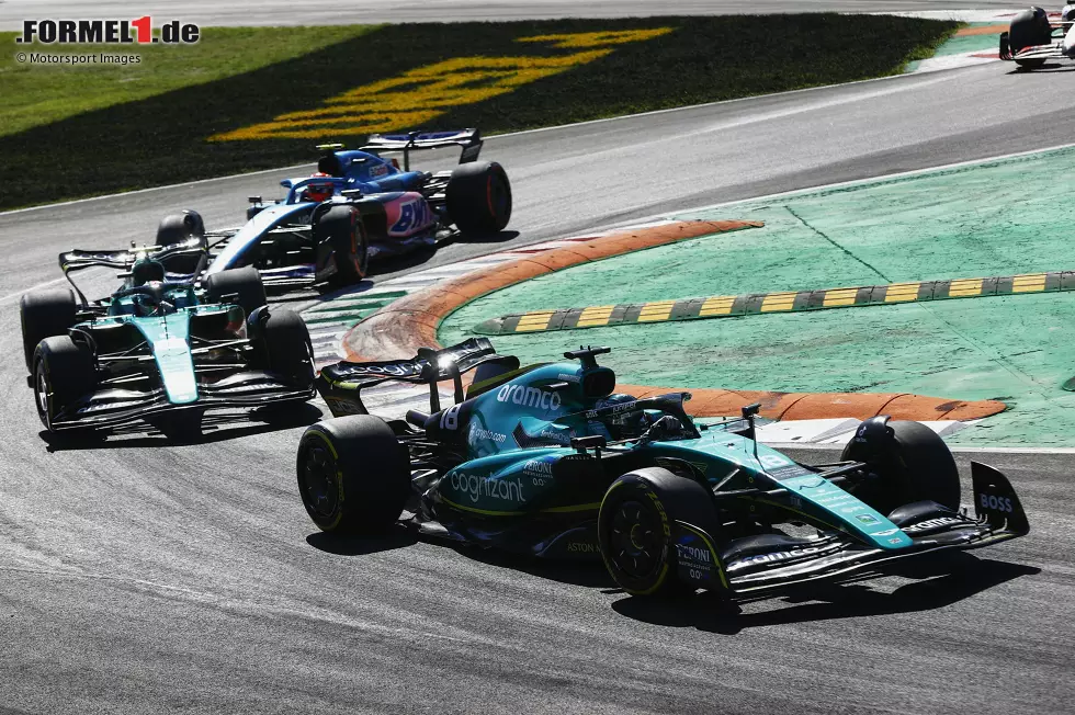Lance Stroll (4): Der Aston Martin ging an diesem Wochenende gar nicht, was die Bewertung schwierig macht. Machte zwar keine größeren Fehler, könnte sich aber auch nicht für eine bessere Note empfehlen. Dafür hätte es zumindest ein kleines Highlight wie Q2 am Samstag gebraucht. Foto zur News: Lance Stroll (4): Der Aston Martin ging an diesem Wochenende gar nicht, was die Bewertung schwierig macht. Machte zwar keine größeren Fehler, könnte sich aber auch nicht für eine bessere Note empfehlen. Dafür hätte es zumindest ein kleines Highlight wie Q2 am Samstag gebraucht.