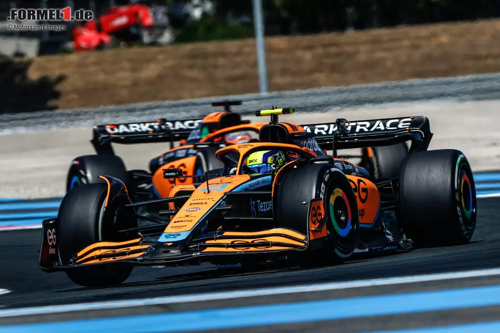 Lando Norris (2): Highlight war das Qualifying, in dem er "Best of the Rest" war und sogar Russell schlagen konnte. Im Rennen ging der McLaren dann aber nicht mehr so gut und er verlor neben Russell weitere Plätze an Sainz und Alonso. Trotzdem unterm Strich wieder einmal ein gutes Wochenende. Foto zur News: Lando Norris (2): Highlight war das Qualifying, in dem er "Best of the Rest" war und sogar Russell schlagen konnte. Im Rennen ging der McLaren dann aber nicht mehr so gut und er verlor neben Russell weitere Plätze an Sainz und Alonso. Trotzdem unterm Strich wieder einmal ein gutes Wochenende.
