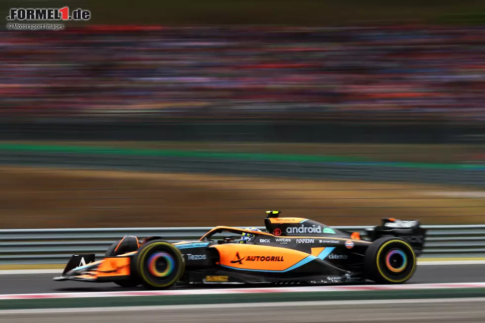 Lando Norris (2): Die Leistung des Briten ist schwer einzuschätzen, weil er im Rennen keine echten Gegner hatte. Die Alpines waren zu langsam, die Top 6 zu schnell. Am Ende als Siebter "Best of the Rest". P4 im Qualifying ist durch die Probleme von Verstappen und Co. etwas verzerrt. So fehlte uns für eine 1 der "besondere Moment". Foto zur News: Lando Norris (2): Die Leistung des Briten ist schwer einzuschätzen, weil er im Rennen keine echten Gegner hatte. Die Alpines waren zu langsam, die Top 6 zu schnell. Am Ende als Siebter "Best of the Rest". P4 im Qualifying ist durch die Probleme von Verstappen und Co. etwas verzerrt. So fehlte uns für eine 1 der "besondere Moment".