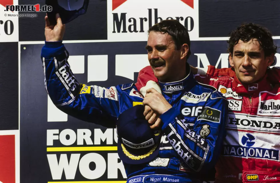 Im überlegenen Williams FW14B dominiert Mansell die Saison 1992. Er gewinnt die ersten fünf Rennen in Folge und sichert sich den Titel bereits fünf Rennen vor Schluss - bei seinem 176. Start. Nur ein Fahrer in der Geschichte der Königsklasse fährt noch mehr Rennen, bevor er zum ersten Mal Weltmeister wird ... Foto zur News: Im überlegenen Williams FW14B dominiert Mansell die Saison 1992. Er gewinnt die ersten fünf Rennen in Folge und sichert sich den Titel bereits fünf Rennen vor Schluss - bei seinem 176. Start. Nur ein Fahrer in der Geschichte der Königsklasse fährt noch mehr Rennen, bevor er zum ersten Mal Weltmeister wird ...
