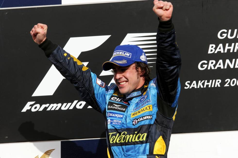 Foto zur News: Fernando Alonso - Als Motorenlieferant hat Renault 2005 bereits mehrere WM-Titel auf dem Konto. Für das Werksteam ist Alonso damals allerdings der erste Weltmeister. Ein Jahr später wiederholt er seinen Erfolg. Wohl kaum einer rechnet damals damit, dass es Alonsos (vermutlich) einzige WM-Titel bleiben sollen ...
