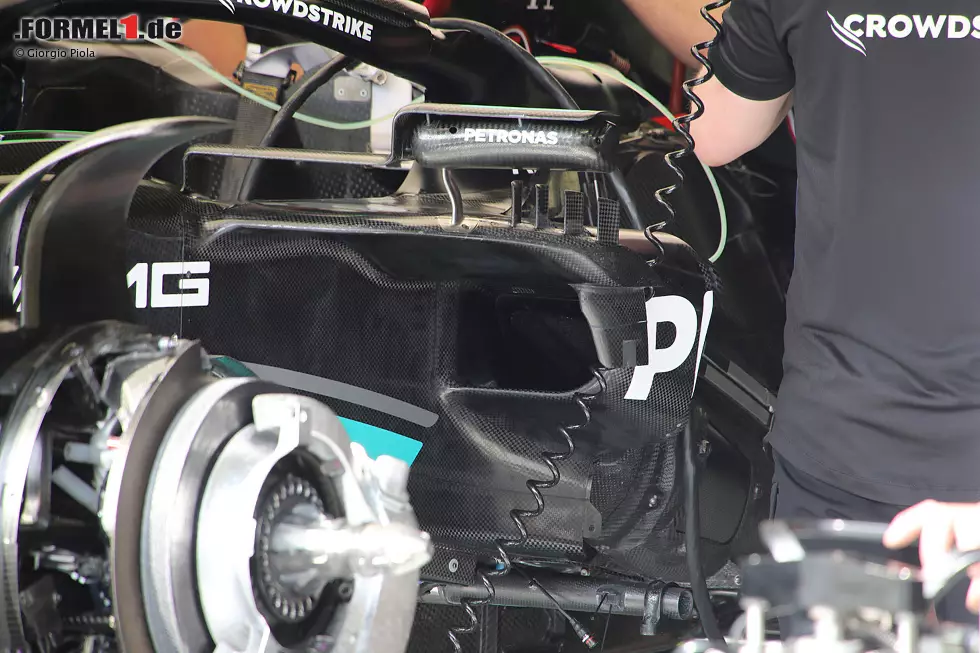 Foto zur News: Die ersten Bilder vom Mercedes-Update am W14 in Monaco