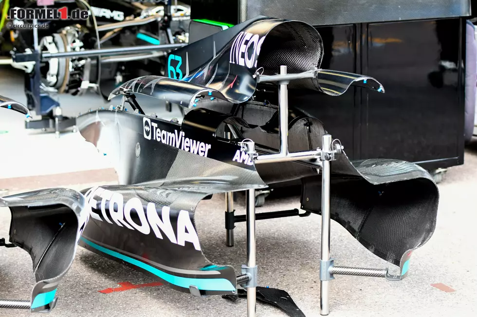 Foto zur News: Die ersten Bilder vom Mercedes-Update am W14 in Monaco