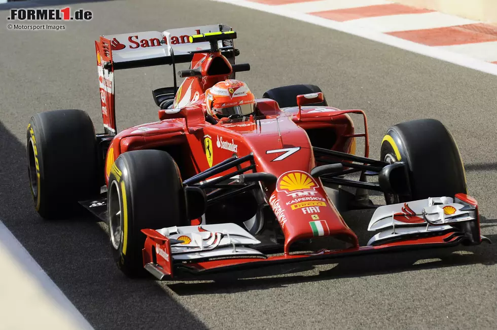 Foto zur News: 2014: Zu Beginn der Turbo-Hybrid-Ära bleibt Ferrari sieglos. Der F14 T ist im Vergleich zu Mercedes, Red Bull und Williams unterlegen. Das bedeutet am Saisonende P4 in der Konstrukteurswertung.