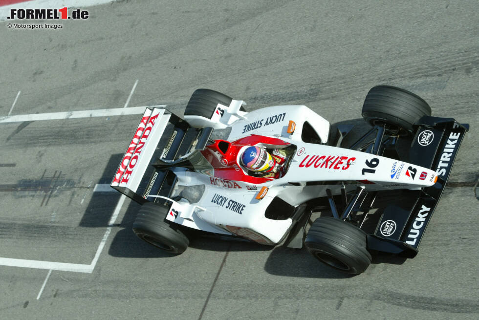 Foto zur News: BAR-Honda 005: Jacques Villeneuve (Kanada), Jenson Button (Großbritannien) und teilweise Takuma Sato (Japan)