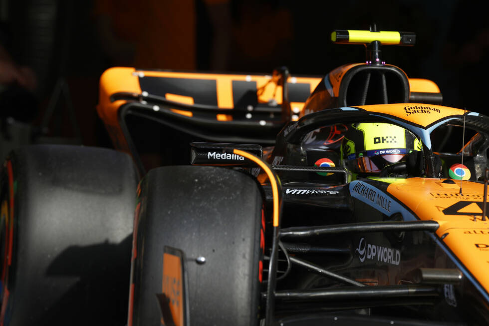 Foto zur News: ... McLaren, das kein Auto in der ersten Hälfte des Feldes unterbringt. Lando Norris bleibt im MCL60 als Elfter schon in Q2 hängen, Oscar Piastri gar schon in Q1. Bester Formel-1-Neuling wird ...