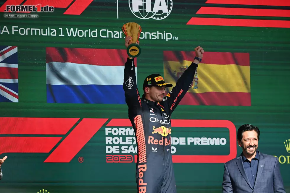 Max Verstappen (1): So sehr wir das Haar in der Suppe auch suchen, wir finden es nicht. Gewohnt souverän schnappte er sich wieder beide Siege. Wenn man etwas abziehen wollen würde, dann, dass er im Shootout nicht die Pole geholt hat. Doch das korrigierte der Weltmeister gleich in der ersten Kurve. Foto zur News: Max Verstappen (1): So sehr wir das Haar in der Suppe auch suchen, wir finden es nicht. Gewohnt souverän schnappte er sich wieder beide Siege. Wenn man etwas abziehen wollen würde, dann, dass er im Shootout nicht die Pole geholt hat. Doch das korrigierte der Weltmeister gleich in der ersten Kurve.